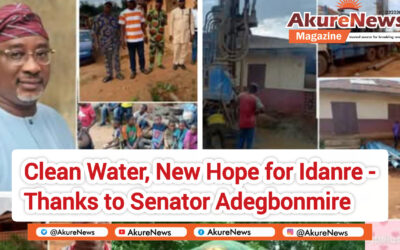 Clean Water, New Hope for Idanre- Thanks to Senator Adegbonmire