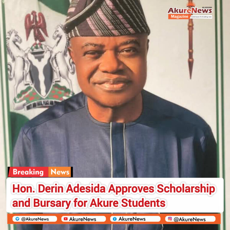 Hon. Derin Adesida Approves Scholarship and Bursary for Akure Students