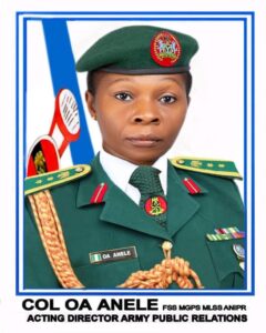 Assistant Director, Army Public Relations, Nominated for African Iconic Female Spokesperson Award