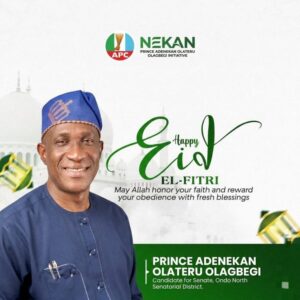 Prince Adenekan Olateru-Olagbegi Felicitates with Muslim Faithful